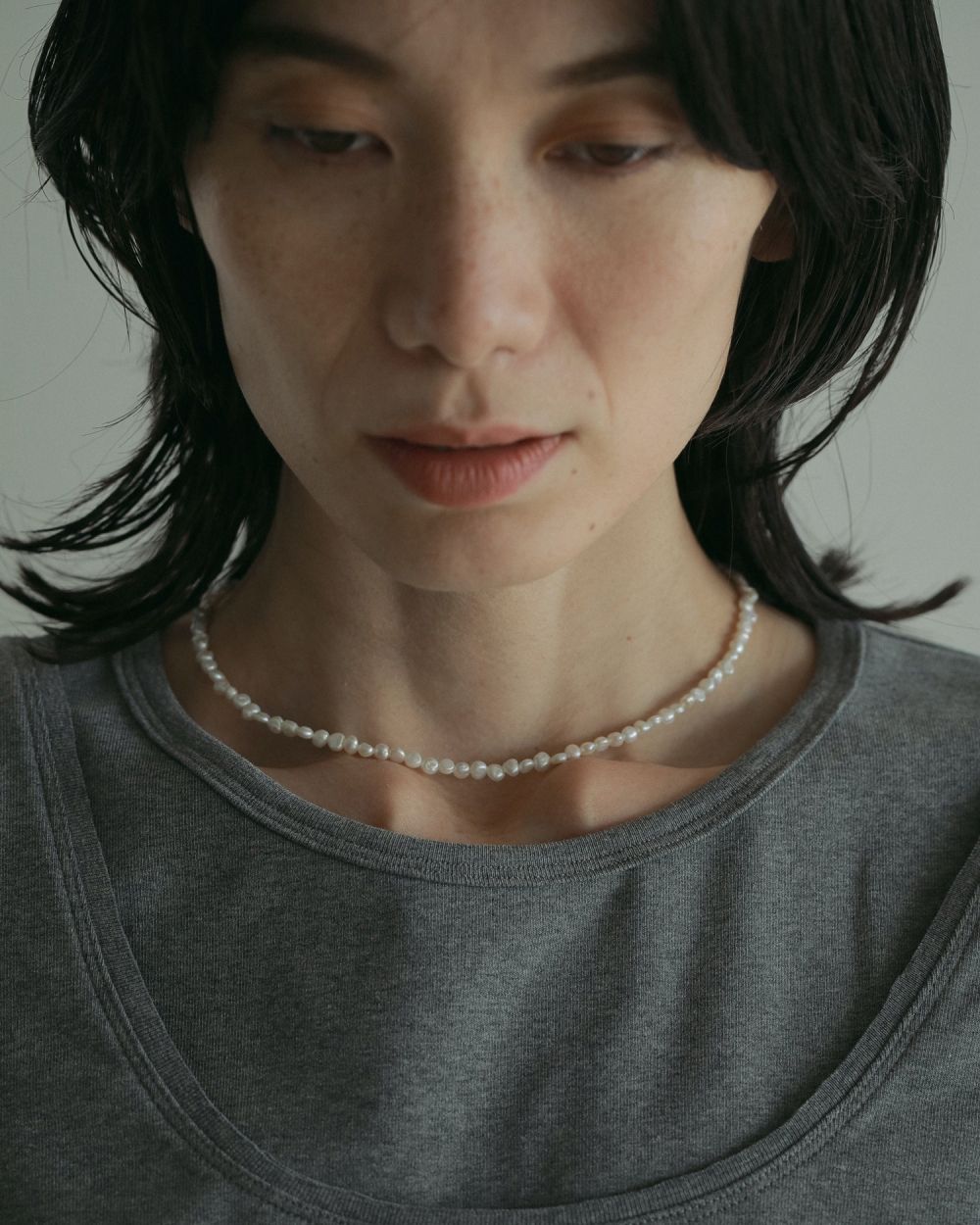 Mini Pearl Necklace Mini Pearl Necklace,ミニパールネックレス,62510910,ネックレス,アクセサリー,アクセ,一連ネックレス,ànuke,アンヌーク,lifes,ライフズ,26ss