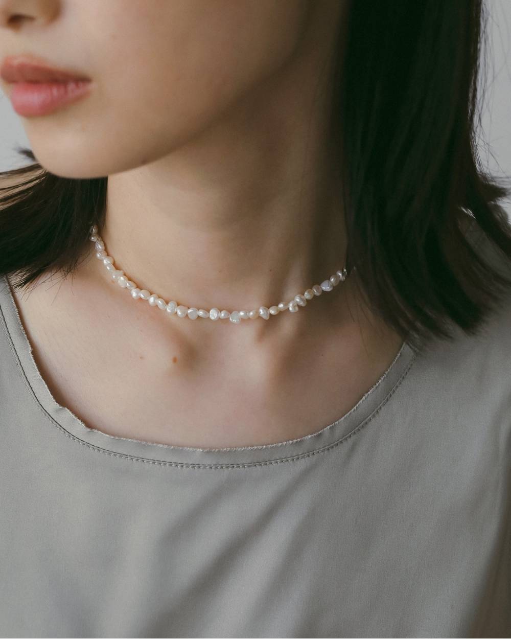Mini Pearl Necklace Mini Pearl Necklace,ミニパールネックレス,62510910,ネックレス,アクセサリー,アクセ,一連ネックレス,ànuke,アンヌーク,lifes,ライフズ,26ss