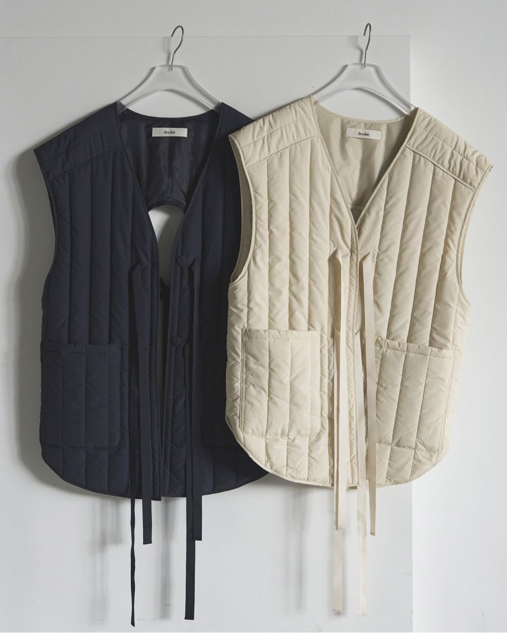Backopen Stripe Vest Backopen Stripe Vest,バックオープンストライプベスト,62520108,ベスト,オーバーベスト,アウター,ジャケット,JK,ànuke,アンヌーク,lifes,ライフズ,25aw