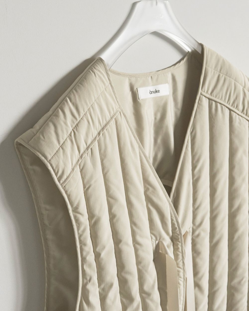 Backopen Stripe Vest Backopen Stripe Vest,バックオープンストライプベスト,62520108,ベスト,オーバーベスト,アウター,ジャケット,JK,ànuke,アンヌーク,lifes,ライフズ,25aw