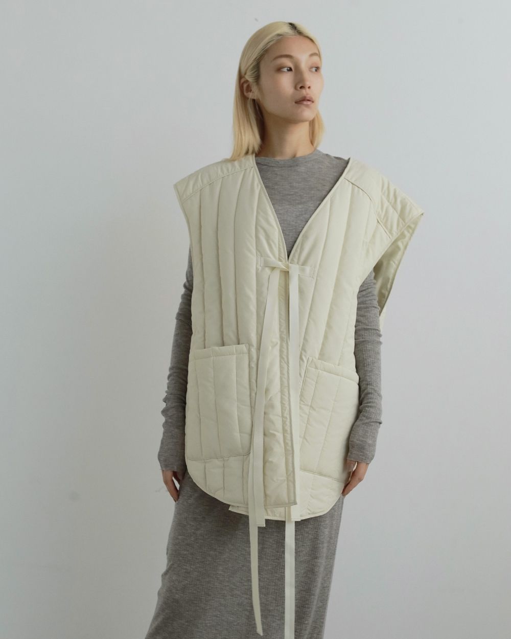 Backopen Stripe Vest Backopen Stripe Vest,バックオープンストライプベスト,62520108,ベスト,オーバーベスト,アウター,ジャケット,JK,ànuke,アンヌーク,lifes,ライフズ,25aw