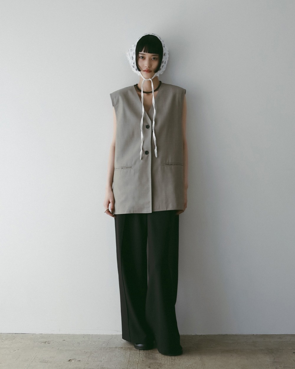 Vneck Stitch Vest Vneck Stitch Vest,ブイネックステッチベスト,62520112,ベスト,Vネックベスト,アウター,JK,ジャケット,ànuke,アンヌーク,lifes,ライフズ,25aw