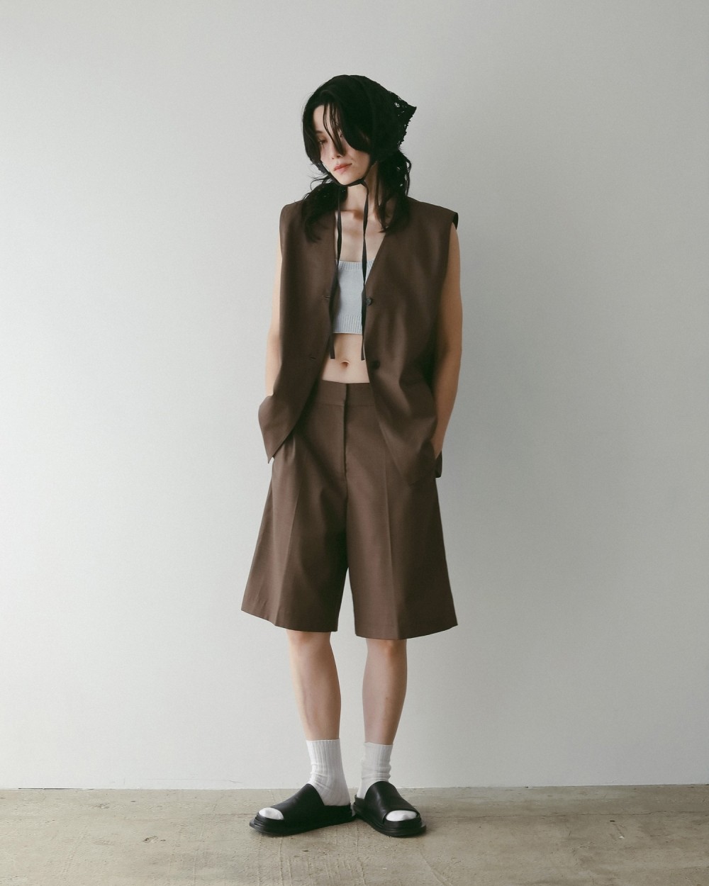 Vneck Stitch Vest Vneck Stitch Vest,ブイネックステッチベスト,62520112,ベスト,Vネックベスト,アウター,JK,ジャケット,ànuke,アンヌーク,lifes,ライフズ,25aw