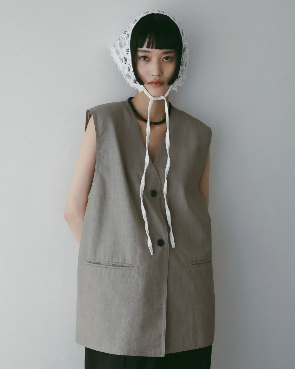 Vneck Stitch Vest Vneck Stitch Vest,ブイネックステッチベスト,62520112,ベスト,Vネックベスト,アウター,JK,ジャケット,ànuke,アンヌーク,lifes,ライフズ,25aw