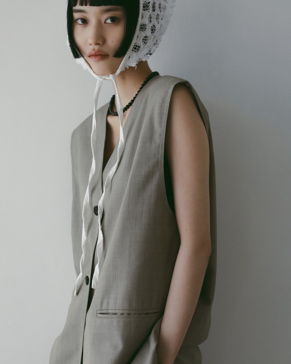 Vneck Stitch Vest Vneck Stitch Vest,ブイネックステッチベスト,62520112,ベスト,Vネックベスト,アウター,JK,ジャケット,ànuke,アンヌーク,lifes,ライフズ,25aw