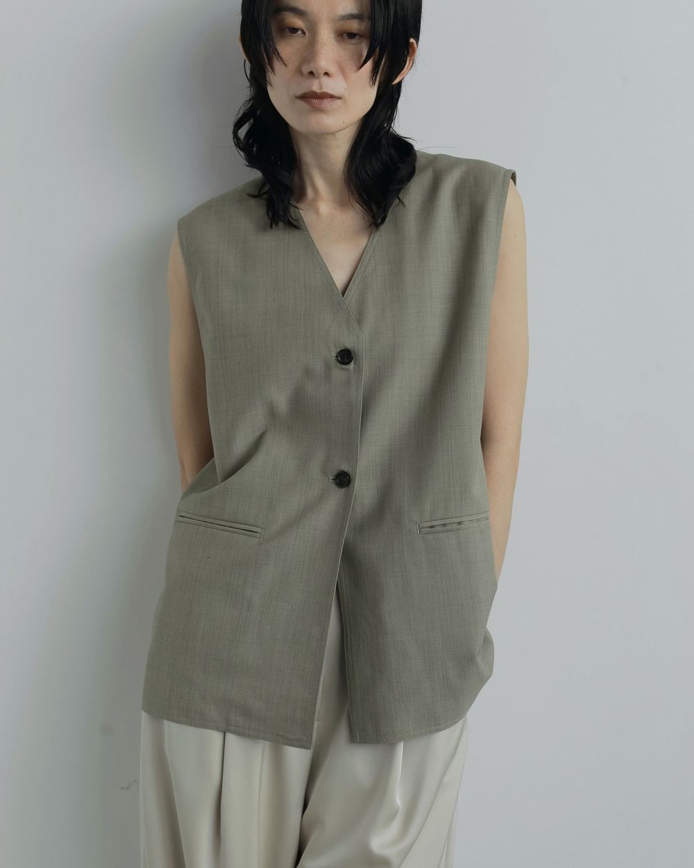 Vneck Stitch Vest Vneck Stitch Vest,ブイネックステッチベスト,62520112,ベスト,Vネックベスト,アウター,JK,ジャケット,ànuke,アンヌーク,lifes,ライフズ,25aw
