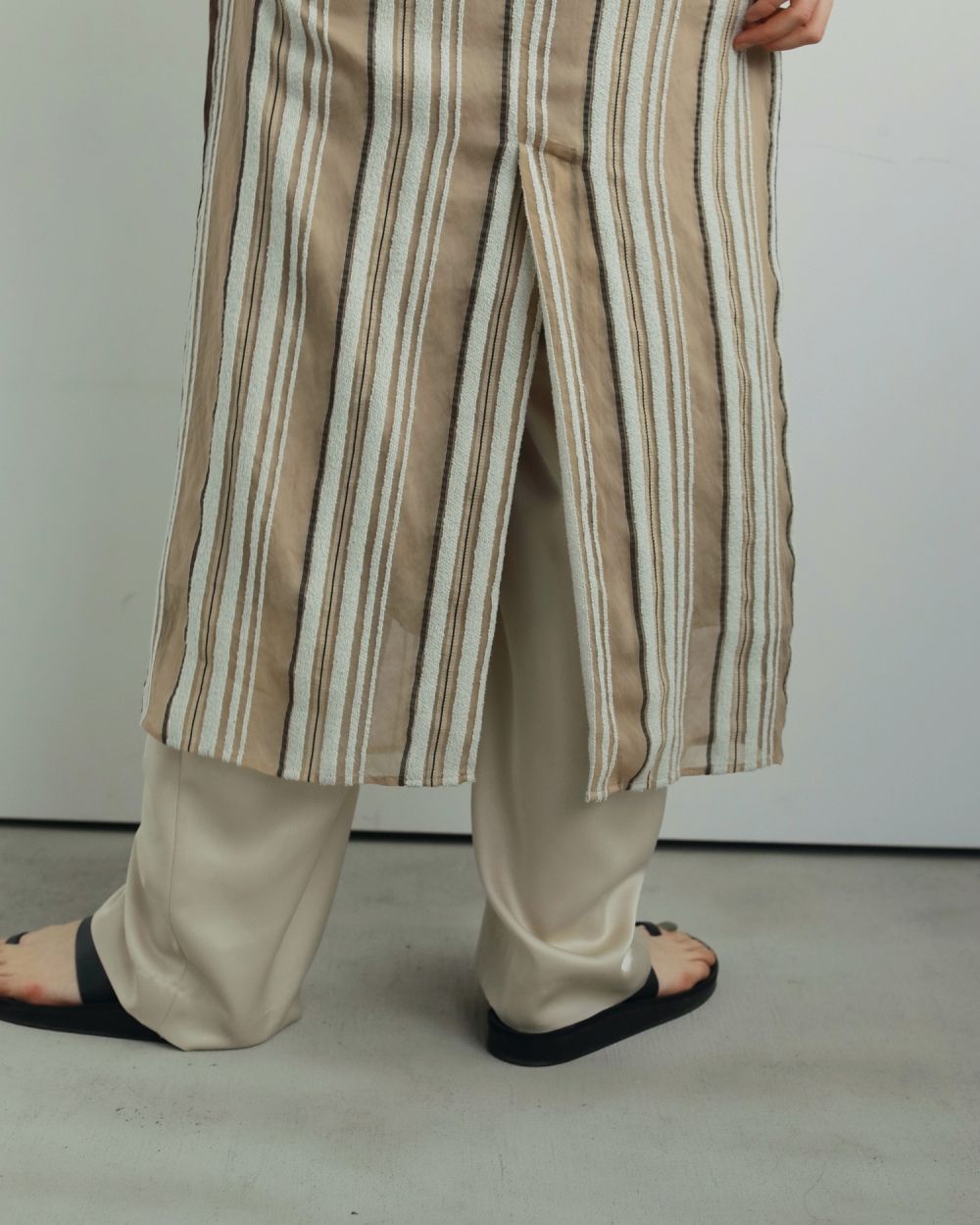 Sheer Stripe Onepiece Sheer Stripe Onepiece,シアー ストライプ ワンピース,62520317,ワンピース,ワンピ,ストライプ柄,シアー,透け感,ànuke,アンヌーク,lifes,ライフズ,25aw