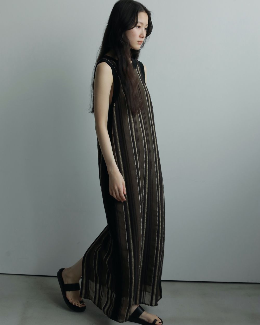 Sheer Stripe Onepiece Sheer Stripe Onepiece,シアー ストライプ ワンピース,62520317,ワンピース,ワンピ,ストライプ柄,シアー,透け感,ànuke,アンヌーク,lifes,ライフズ,25aw