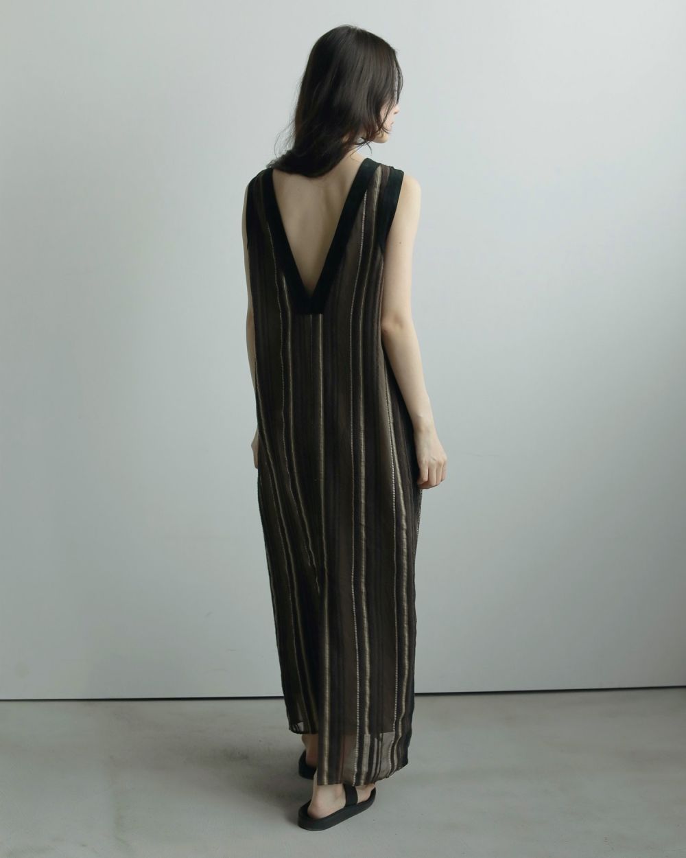 Sheer Stripe Onepiece Sheer Stripe Onepiece,シアー ストライプ ワンピース,62520317,ワンピース,ワンピ,ストライプ柄,シアー,透け感,ànuke,アンヌーク,lifes,ライフズ,25aw