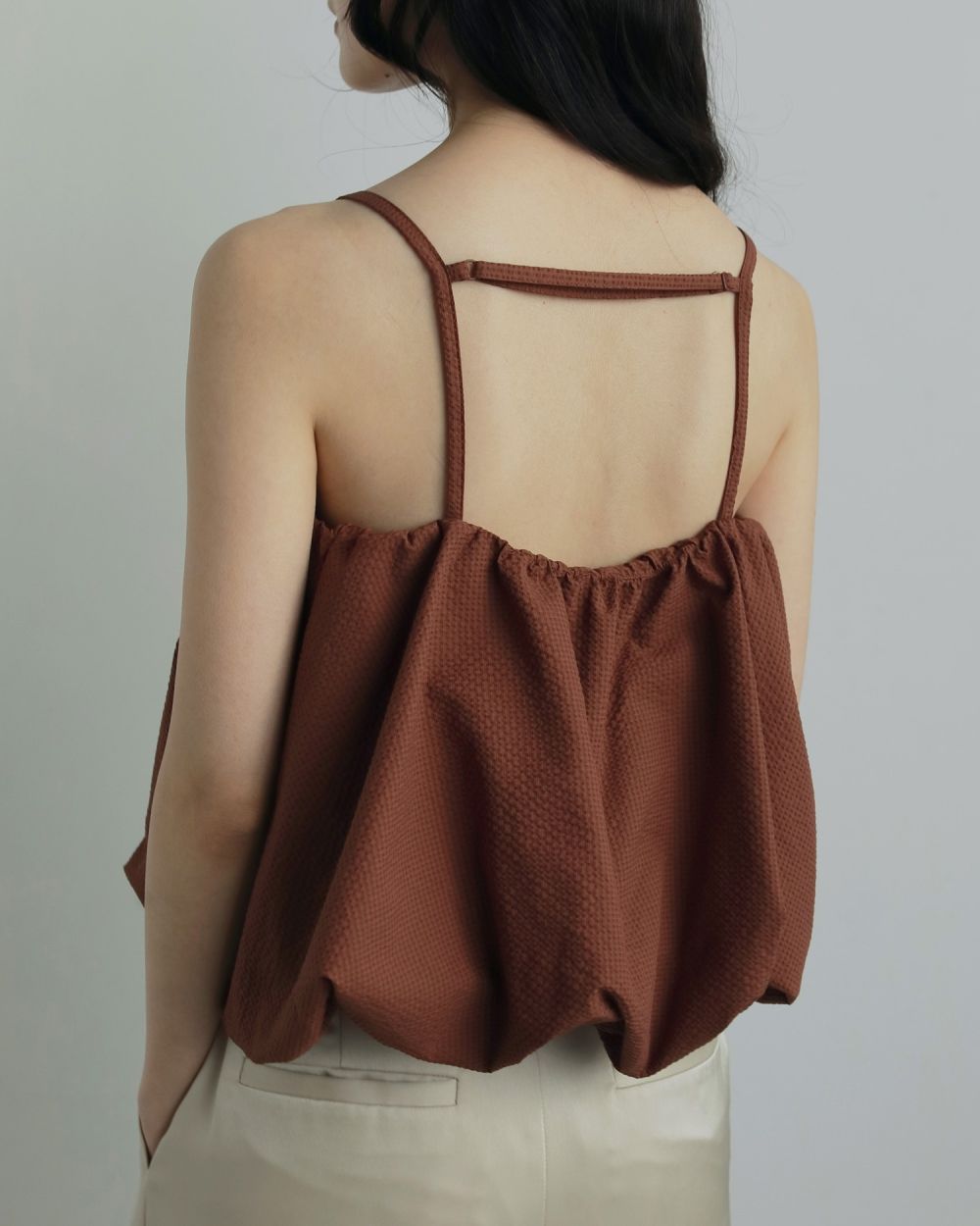Backopen Balloon Camisole Backopen Balloon Camisole,バックオープンバルーンキャミソール,62520416,トップス,キャミソール,キャミ,キャミソールブラウス,チェック柄,ànuke,アンヌーク,lifes,ライフズ,25aw