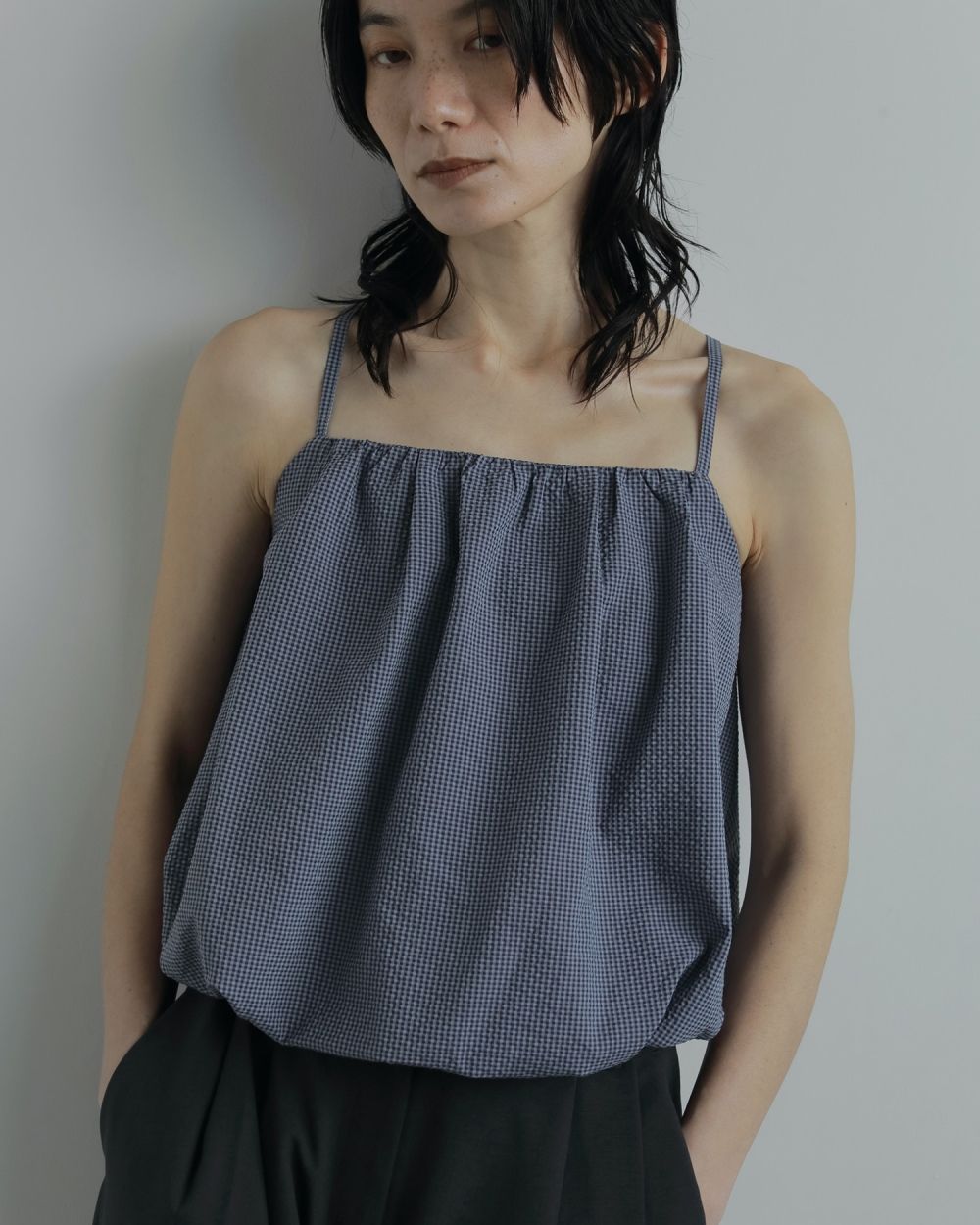 Backopen Balloon Camisole Backopen Balloon Camisole,バックオープンバルーンキャミソール,62520416,トップス,キャミソール,キャミ,キャミソールブラウス,チェック柄,ànuke,アンヌーク,lifes,ライフズ,25aw