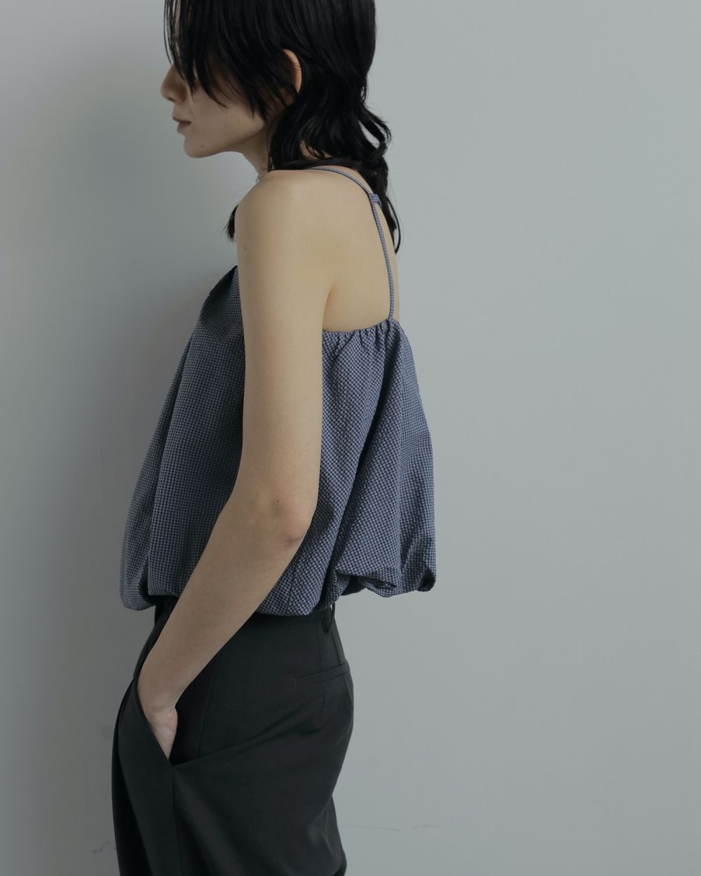 Backopen Balloon Camisole Backopen Balloon Camisole,バックオープンバルーンキャミソール,62520416,トップス,キャミソール,キャミ,キャミソールブラウス,チェック柄,ànuke,アンヌーク,lifes,ライフズ,25aw