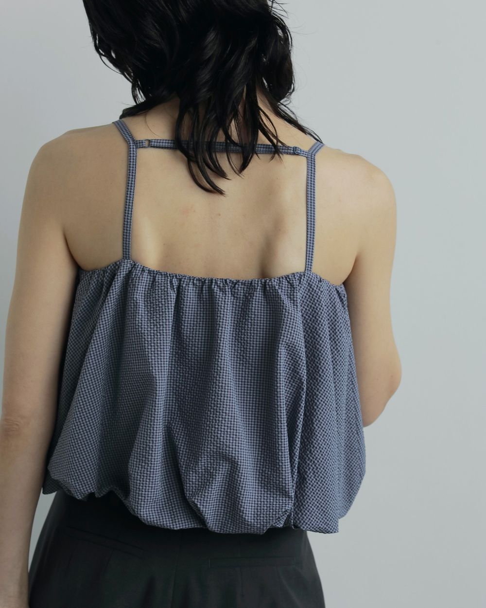 Backopen Balloon Camisole Backopen Balloon Camisole,バックオープンバルーンキャミソール,62520416,トップス,キャミソール,キャミ,キャミソールブラウス,チェック柄,ànuke,アンヌーク,lifes,ライフズ,25aw