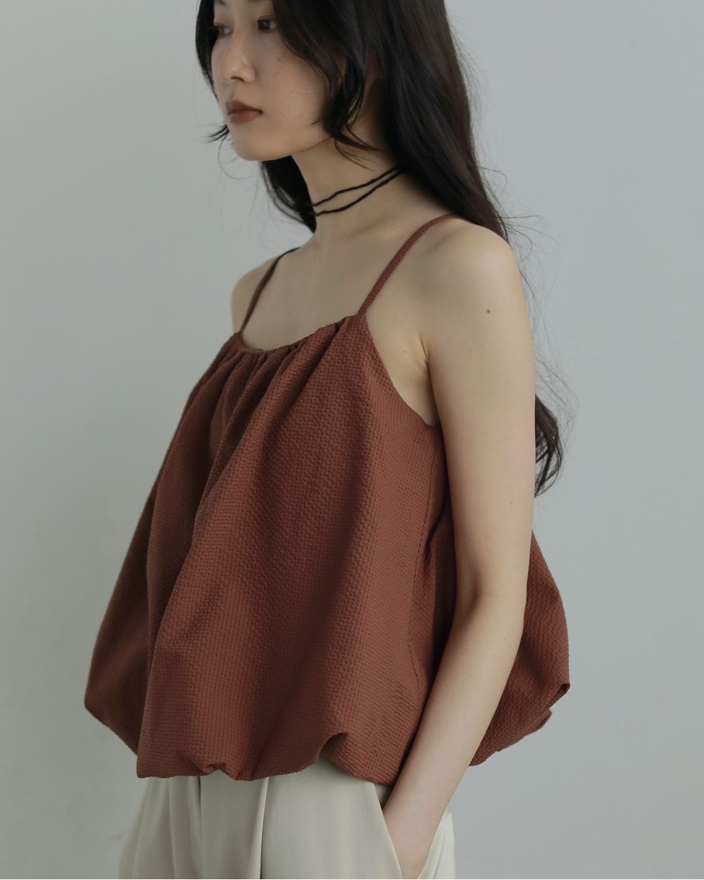 Backopen Balloon Camisole Backopen Balloon Camisole,バックオープンバルーンキャミソール,62520416,トップス,キャミソール,キャミ,キャミソールブラウス,チェック柄,ànuke,アンヌーク,lifes,ライフズ,25aw