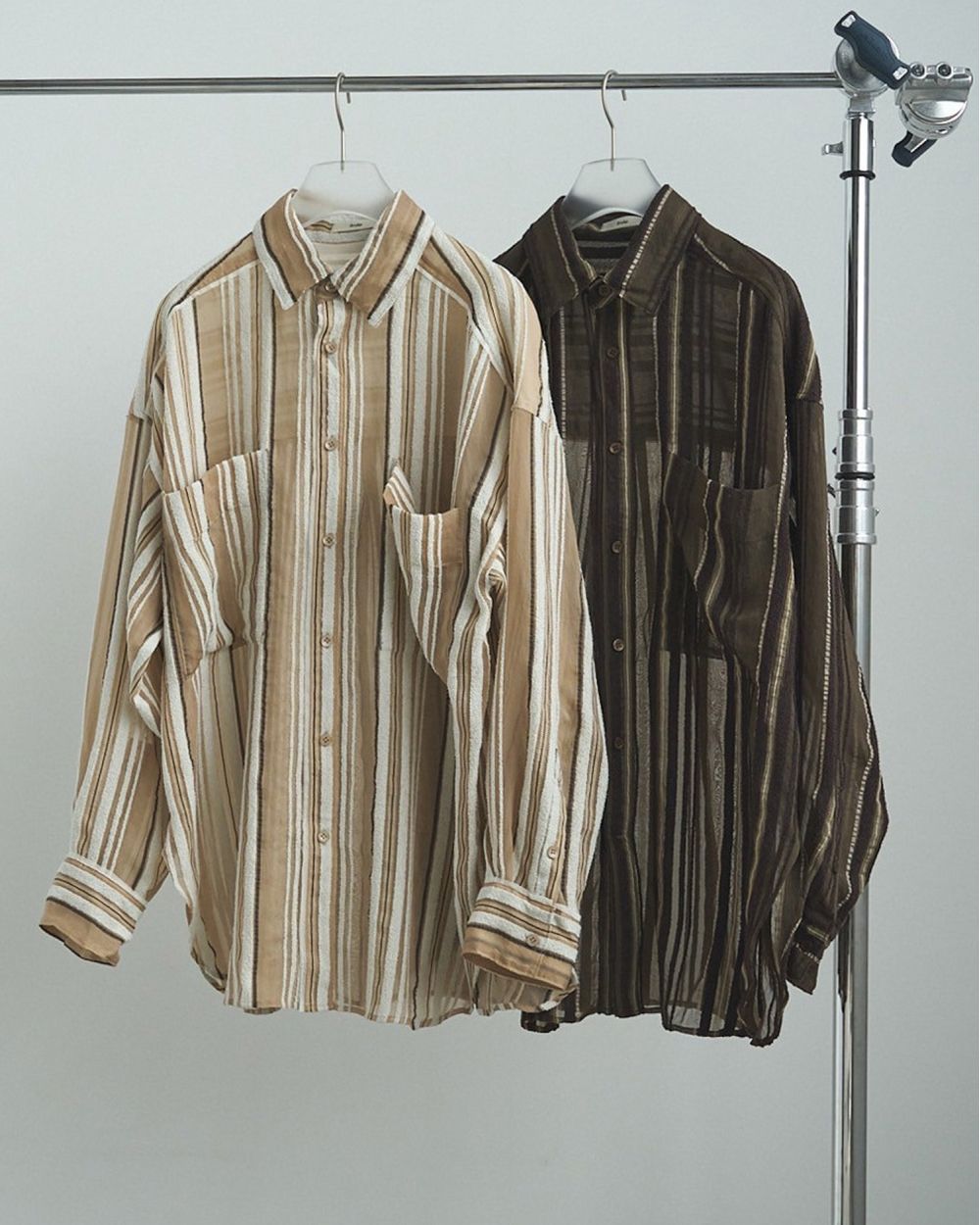 Sheer Stripe Shirts Sheer Stripe Shirts,シアー ストライプ シャツ,62520424,トップス,シャツ,ブラウス,ストライプ,柄,シアー,透け感,ànuke,アンヌーク,lifes,ライフズ,25aw