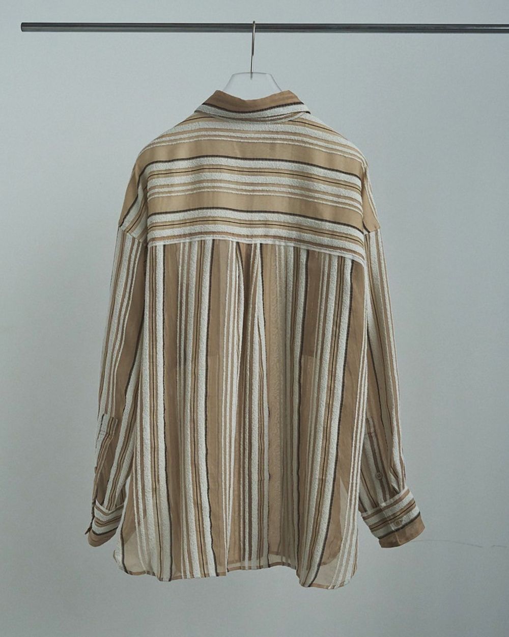 Sheer Stripe Shirts Sheer Stripe Shirts,シアー ストライプ シャツ,62520424,トップス,シャツ,ブラウス,ストライプ,柄,シアー,透け感,ànuke,アンヌーク,lifes,ライフズ,25aw
