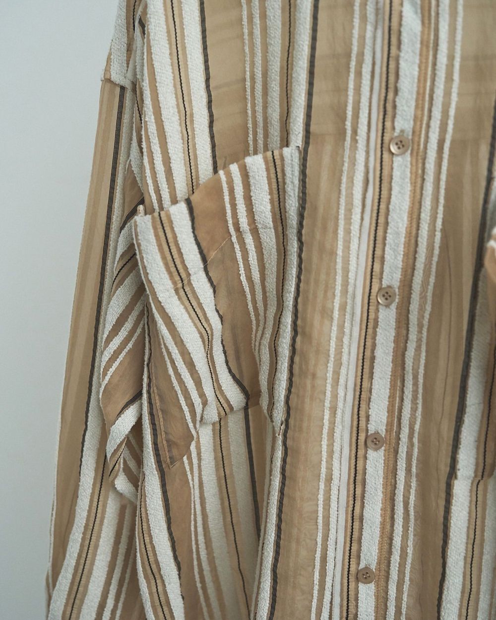 Sheer Stripe Shirts Sheer Stripe Shirts,シアー ストライプ シャツ,62520424,トップス,シャツ,ブラウス,ストライプ,柄,シアー,透け感,ànuke,アンヌーク,lifes,ライフズ,25aw