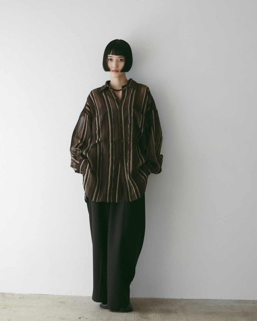 Sheer Stripe Shirts Sheer Stripe Shirts,シアー ストライプ シャツ,62520424,トップス,シャツ,ブラウス,ストライプ,柄,シアー,透け感,ànuke,アンヌーク,lifes,ライフズ,25aw