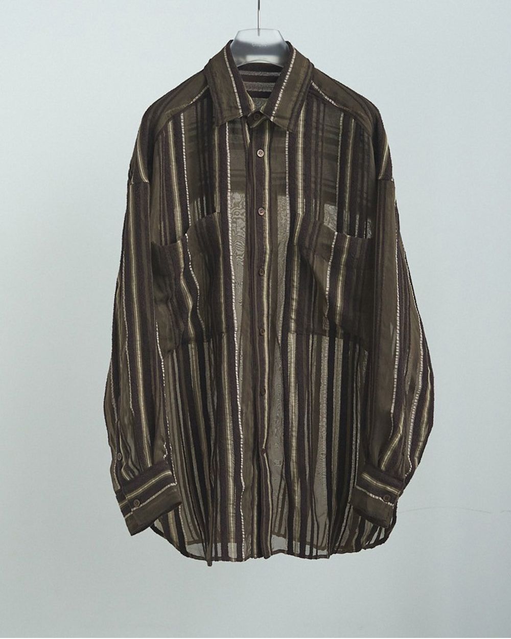 Sheer Stripe Shirts Sheer Stripe Shirts,シアー ストライプ シャツ,62520424,トップス,シャツ,ブラウス,ストライプ,柄,シアー,透け感,ànuke,アンヌーク,lifes,ライフズ,25aw