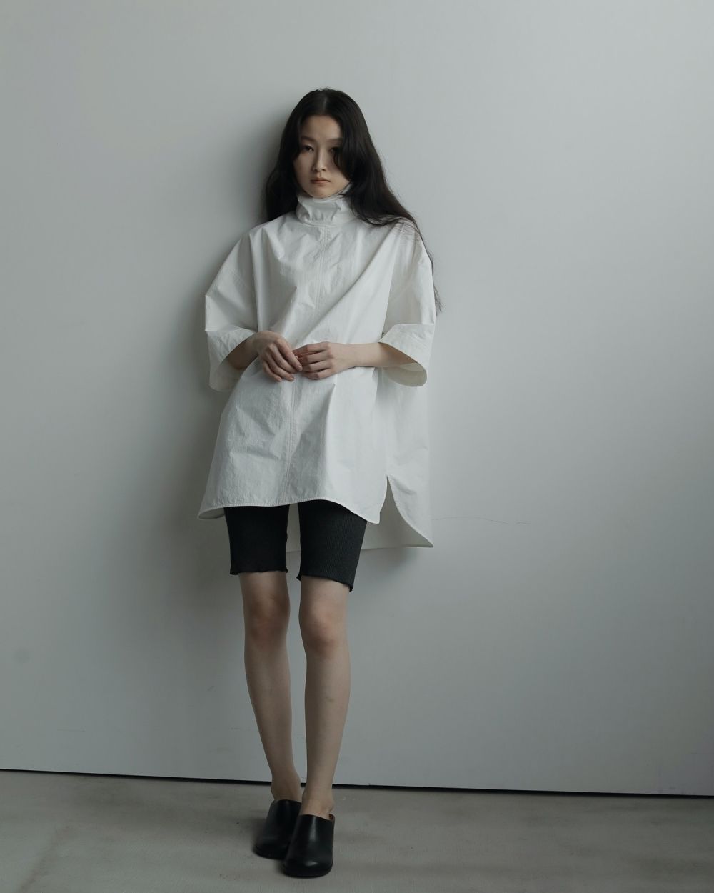 Highneck Over Blouse Highneck Over Blouse,ハイネックオーバーブラウス,62520425,トップス,シャツ,ブラウス,オーバーブラウス,ハイネック,ànuke,アンヌーク,lifes,ライフズ,25aw