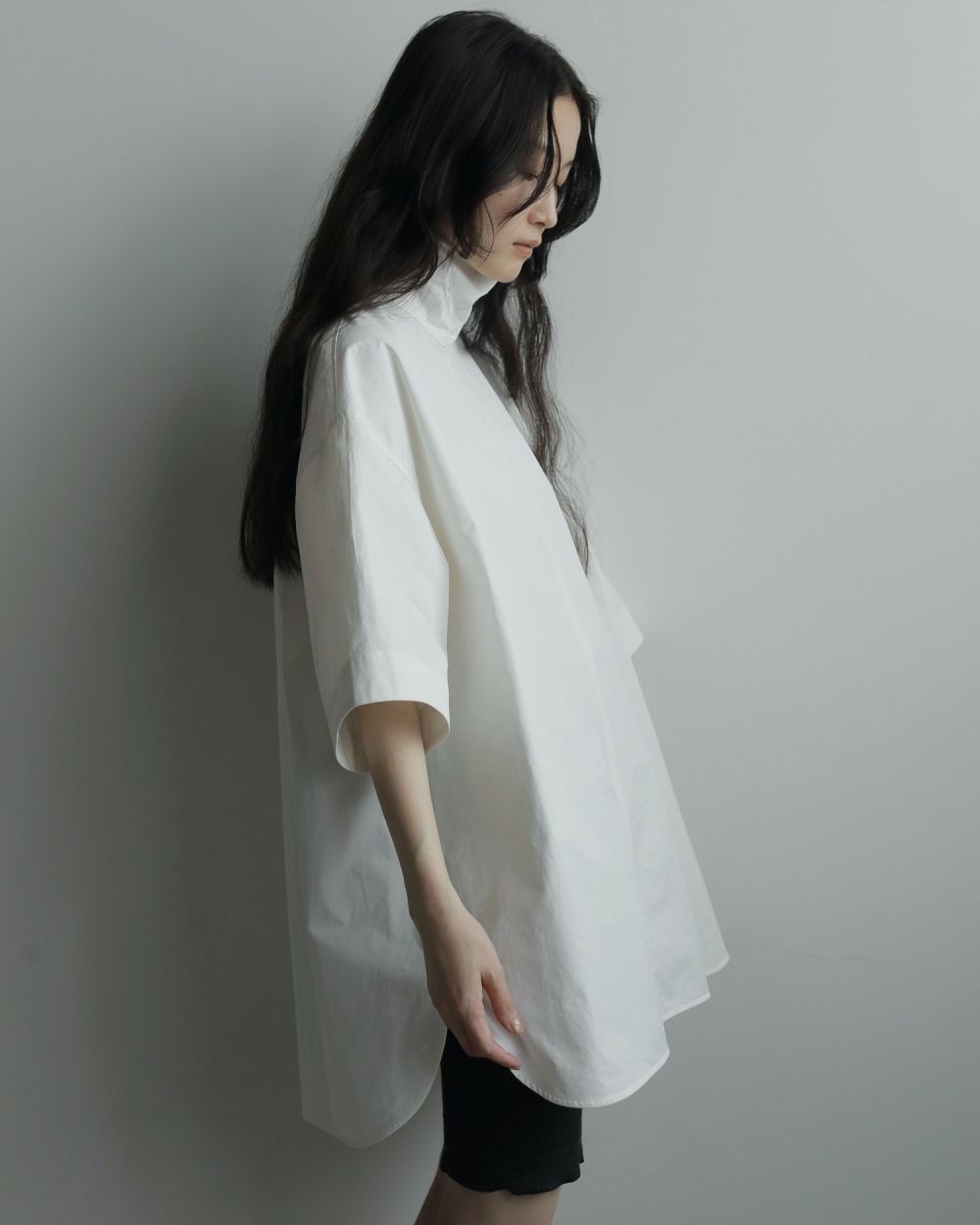 Highneck Over Blouse Highneck Over Blouse,ハイネックオーバーブラウス,62520425,トップス,シャツ,ブラウス,オーバーブラウス,ハイネック,ànuke,アンヌーク,lifes,ライフズ,25aw