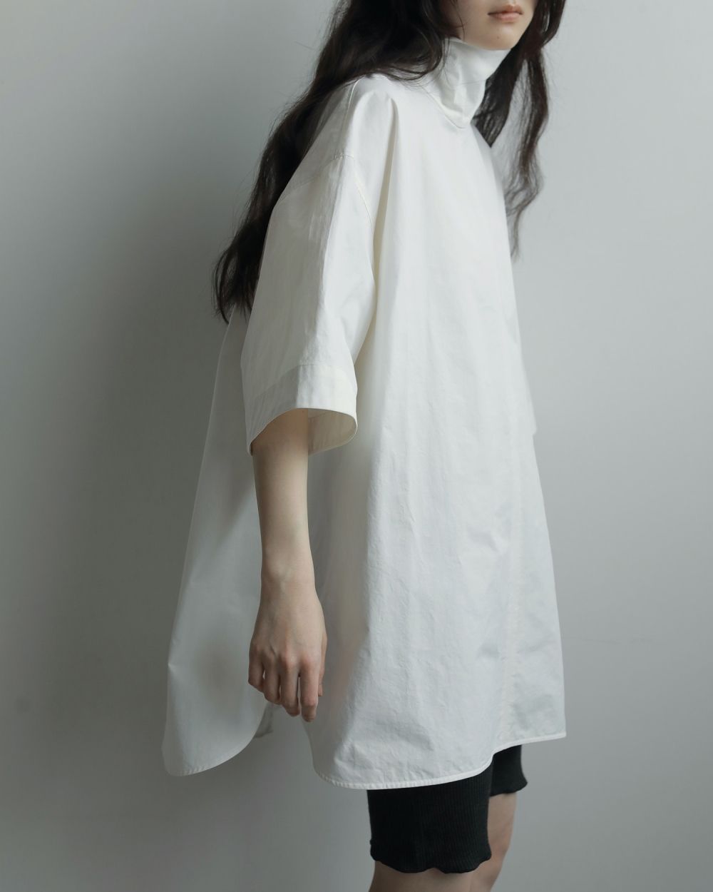 Highneck Over Blouse Highneck Over Blouse,ハイネックオーバーブラウス,62520425,トップス,シャツ,ブラウス,オーバーブラウス,ハイネック,ànuke,アンヌーク,lifes,ライフズ,25aw