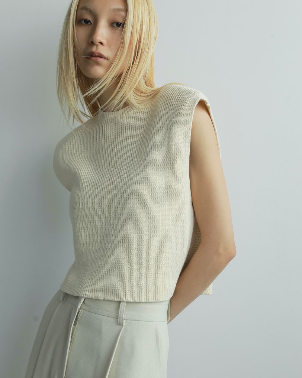 Padin Knit Tanktop Padin Knit Tanktop,パディン ニット タンクトップ,62520521,トップス,ニット,ニットトップス,ノースリーブ,ベスト,ànuke,アンヌーク,lifes,ライフズ,25aw