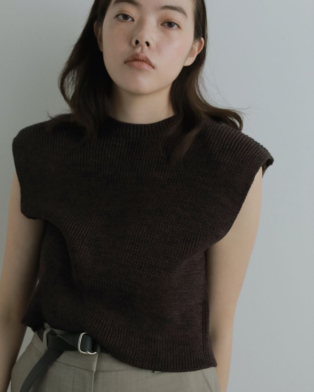 Padin Knit Tanktop Padin Knit Tanktop,パディン ニット タンクトップ,62520521,トップス,ニット,ニットトップス,ノースリーブ,ベスト,ànuke,アンヌーク,lifes,ライフズ,25aw