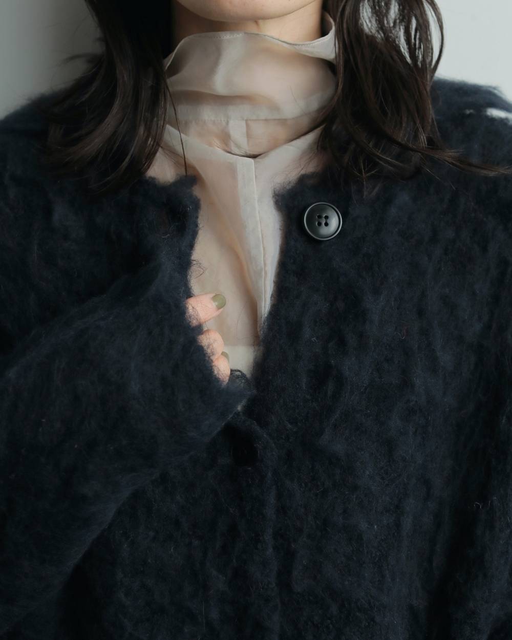 Brashed Knit Jacket Brashed Knit Jacket,ブラッシュド ニット ジャケット,62520522,ニット,トップス,ニットジャケット,JK,ジャケット,羽織,アウター,ànuke,アンヌーク,lifes,ライフズ,25aw