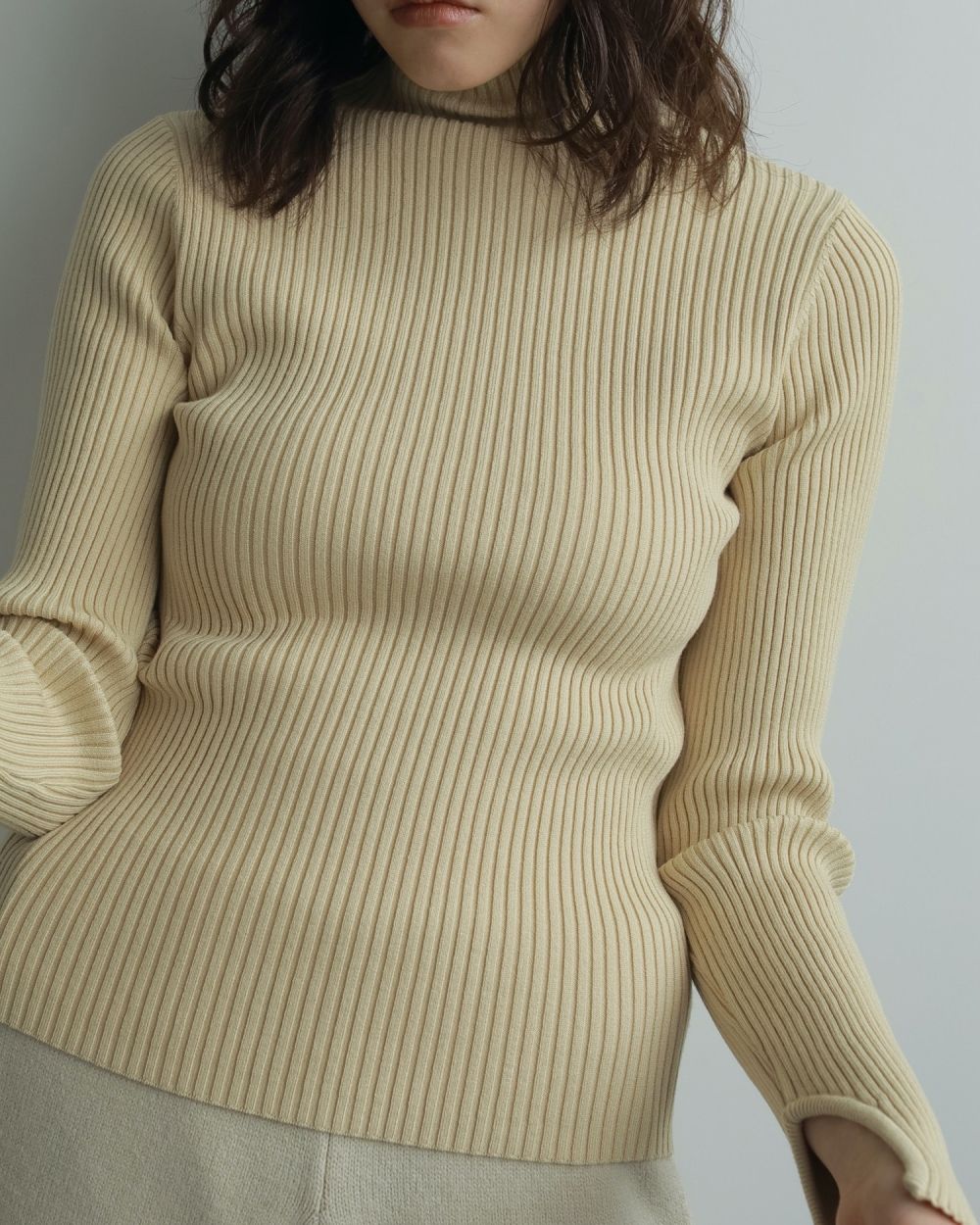 Slit Turtle Knit Slit Turtle Knit,スリットタートルニット,62520530,トップス,ニット,タートル,ànuke,アンヌーク,lifes,ライフズ,25aw