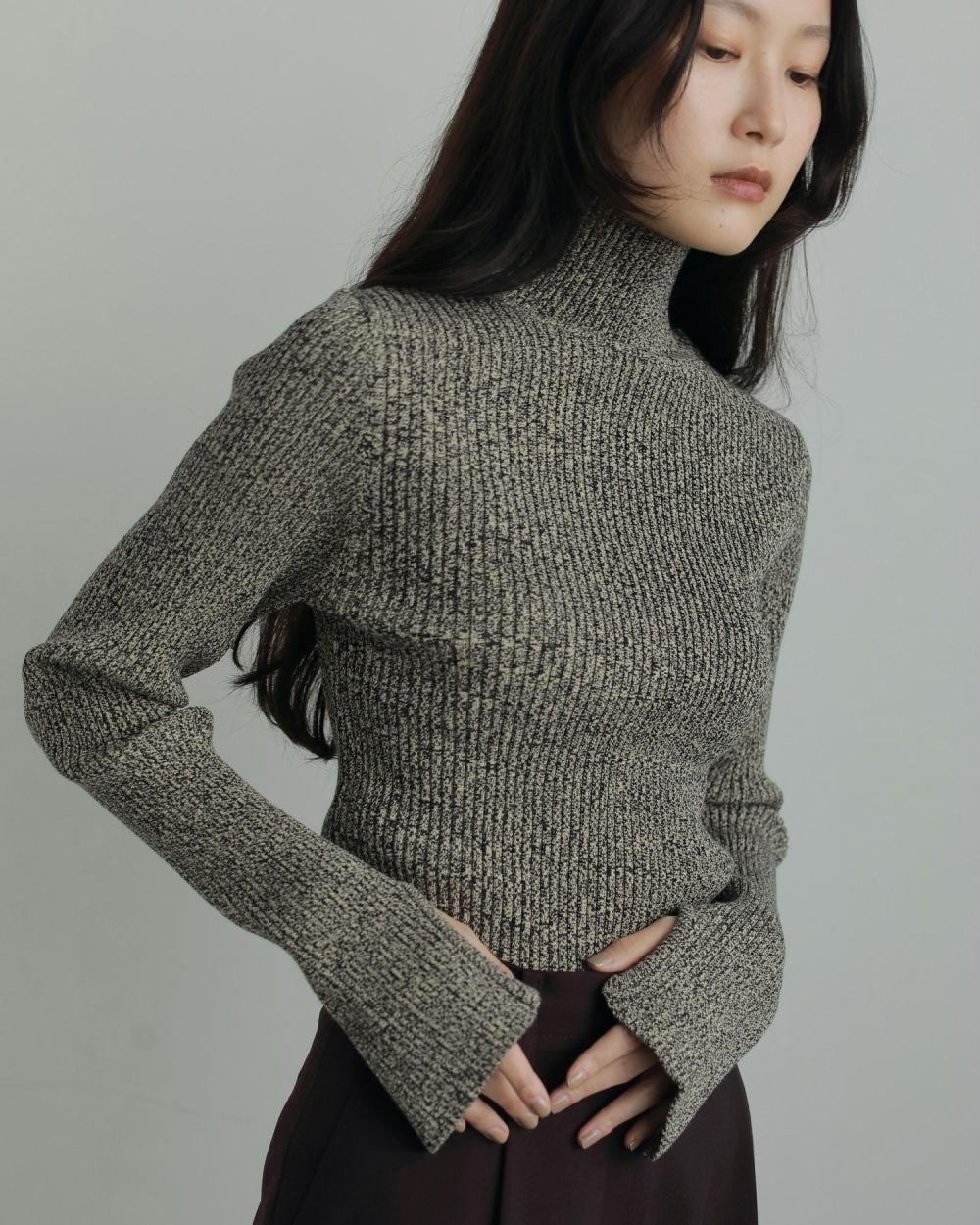 Slit Turtle Knit Slit Turtle Knit,スリットタートルニット,62520530,トップス,ニット,タートル,ànuke,アンヌーク,lifes,ライフズ,25aw