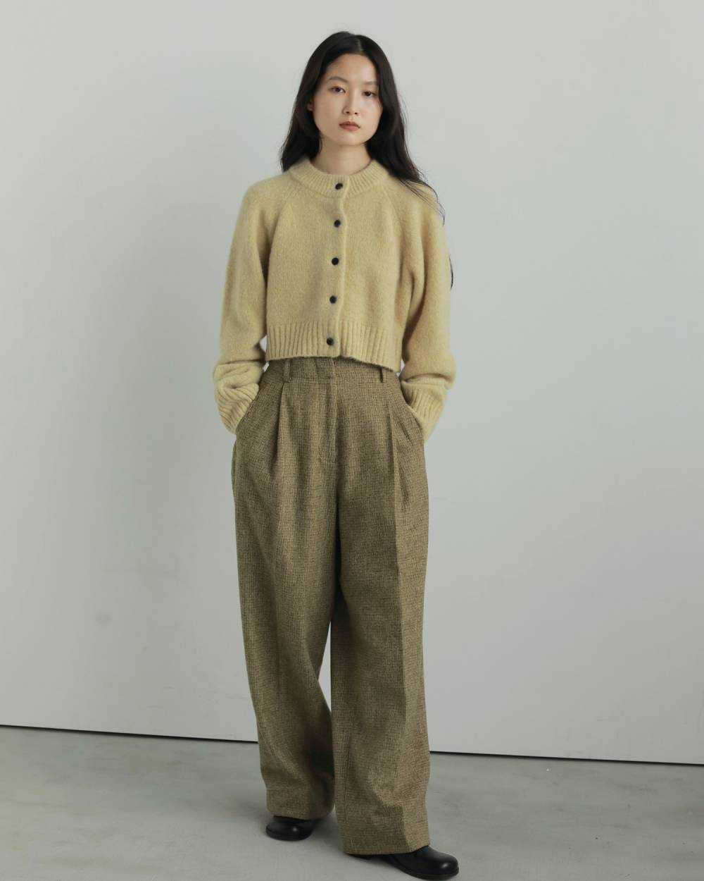 Melange Knit Cardigan Melange Knit Cardigan,メランジ ニット カーディガン,62520531,カーディガン,カーデ,ニット,ニットカーデ,羽織,トップス,ànuke,アンヌーク,lifes,ライフズ,25aw