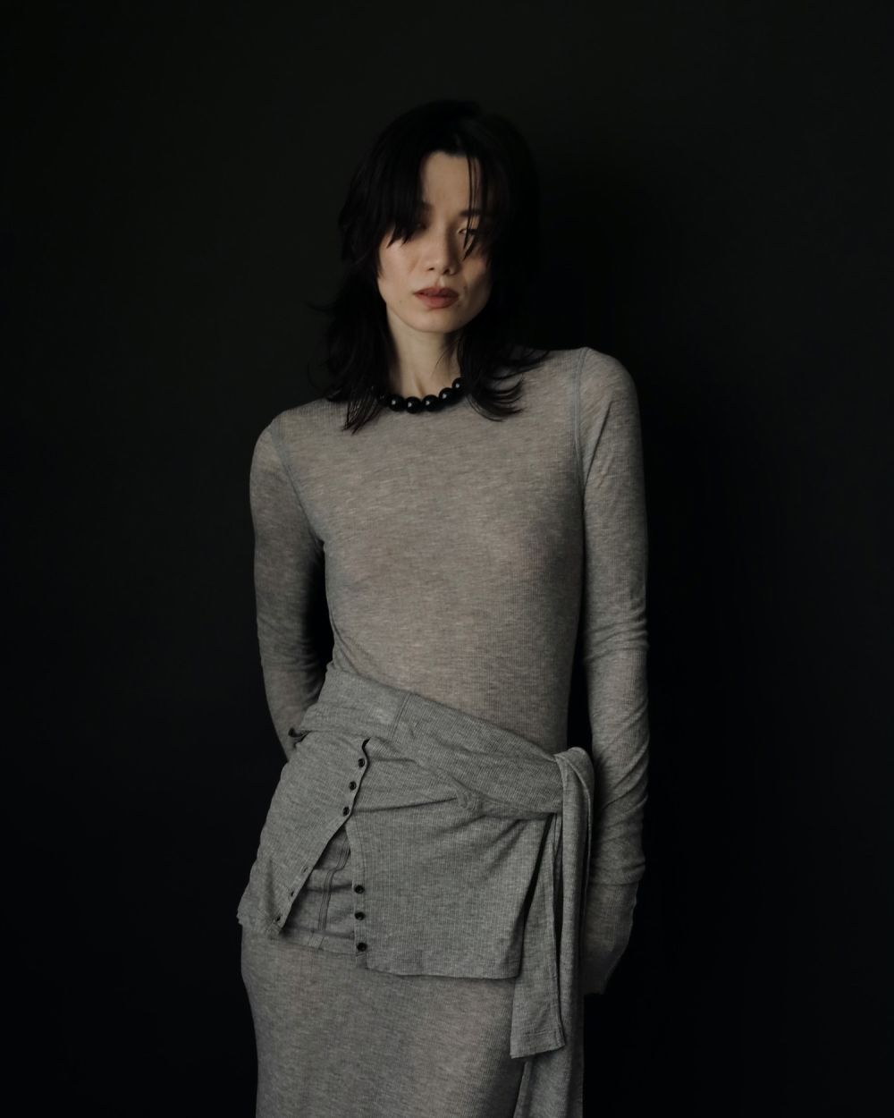 Sheer Rib Cardigan Sheer Rib Cardigan,シアー リブ カーディガン,62520602,カーデ,カーディガン,羽織,透け感,長袖,トップス,ànuke,アンヌーク,lifes,ライフズ,25aw