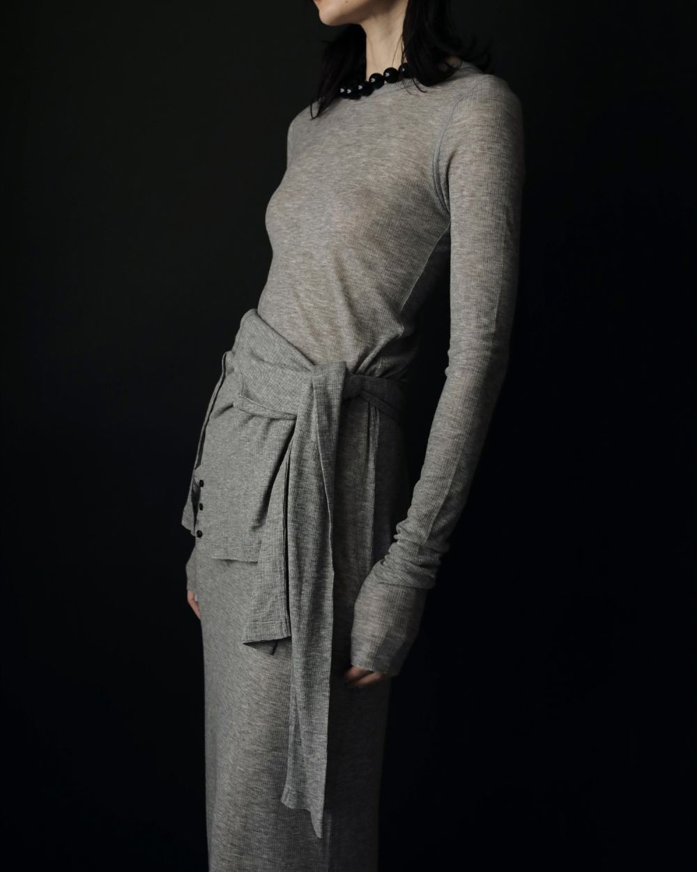 Sheer Rib Cardigan Sheer Rib Cardigan,シアー リブ カーディガン,62520602,カーデ,カーディガン,羽織,透け感,長袖,トップス,ànuke,アンヌーク,lifes,ライフズ,25aw