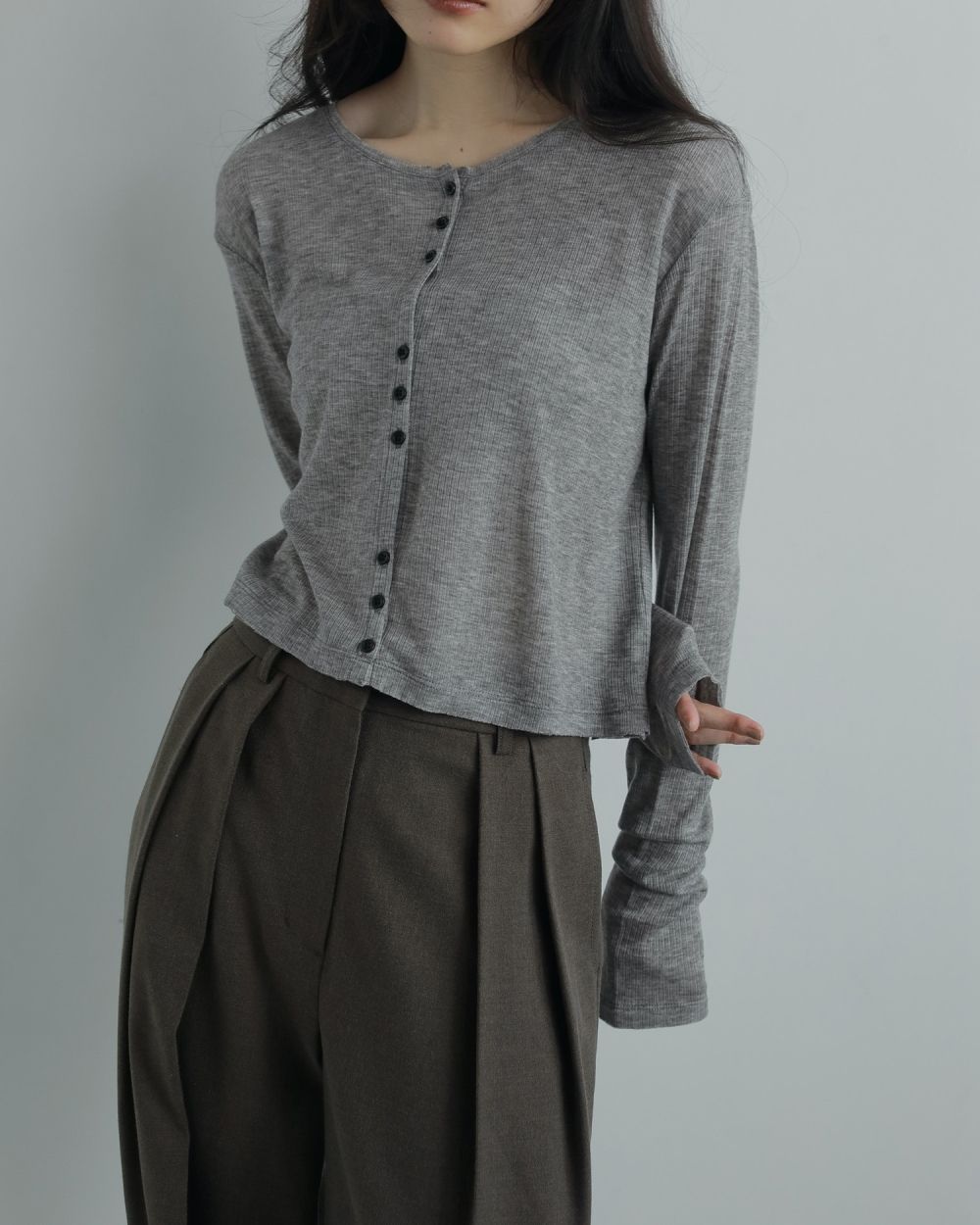 Sheer Rib Cardigan Sheer Rib Cardigan,シアー リブ カーディガン,62520602,カーデ,カーディガン,羽織,透け感,長袖,トップス,ànuke,アンヌーク,lifes,ライフズ,25aw