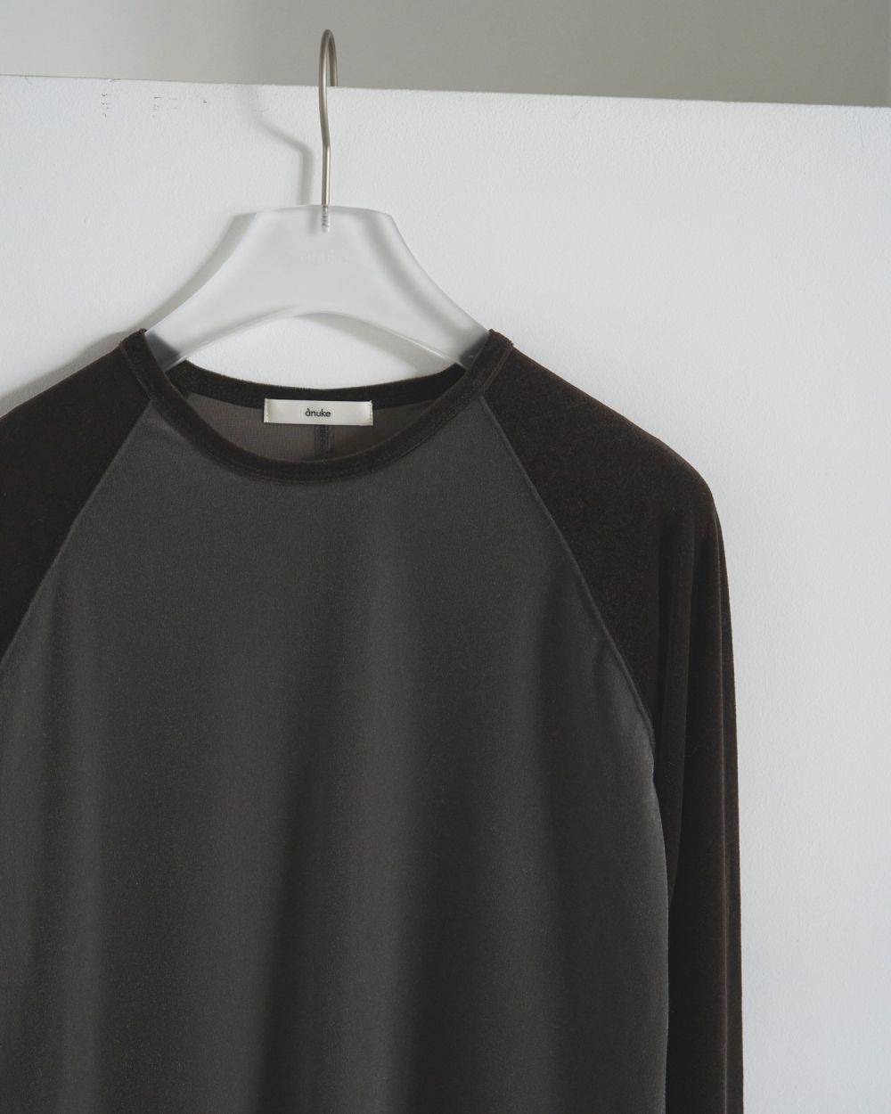 Sheervelour Baseball T-shirts Sheervelour Baseball T-shirts,シアーベロア ベースボール Tシャツ,62520605,ベロア素材,長袖,トップス,ロンT,Tシャツ,ànuke,アンヌーク,lifes,ライフズ,25aw