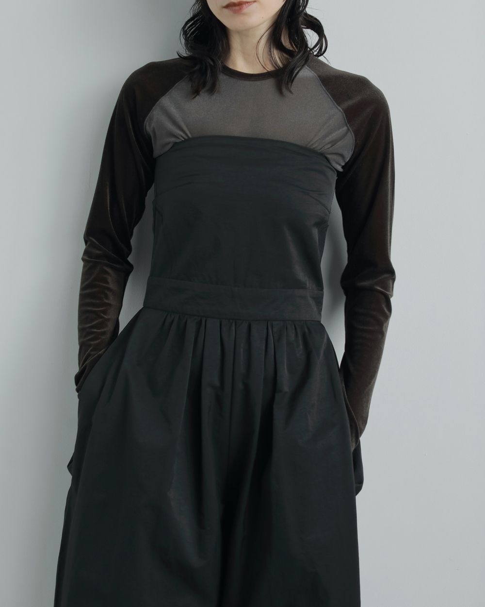 Sheervelour Baseball T-shirts Sheervelour Baseball T-shirts,シアーベロア ベースボール Tシャツ,62520605,ベロア素材,長袖,トップス,ロンT,Tシャツ,ànuke,アンヌーク,lifes,ライフズ,25aw