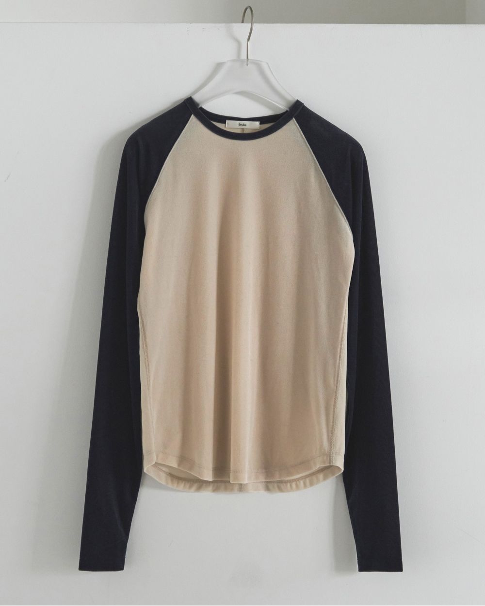 Sheervelour Baseball T-shirts Sheervelour Baseball T-shirts,シアーベロア ベースボール Tシャツ,62520605,ベロア素材,長袖,トップス,ロンT,Tシャツ,ànuke,アンヌーク,lifes,ライフズ,25aw