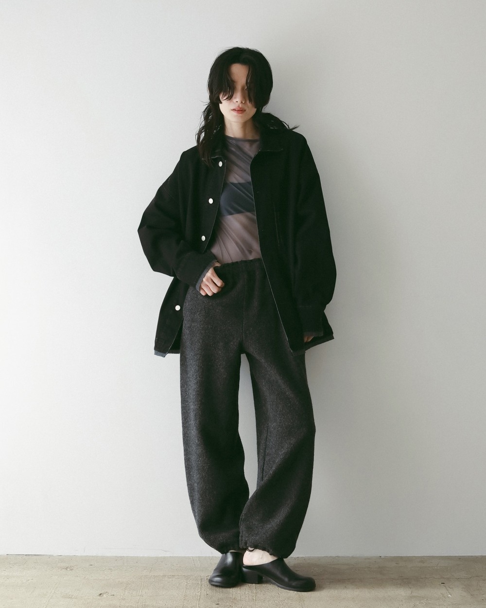 Tulle Gather Bodysuit Tulle Gather Bodysuit,チュールギャザーボディスーツ,62520608,トップス,シアートップス,透け感,ànuke,アンヌーク,lifes,ライフズ,25aw