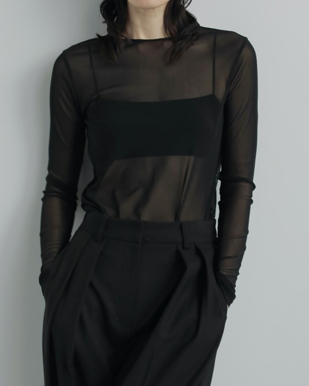 2way Sheer Tops 2way Sheer Tops,2way シアー トップス,62520609,トップス,カットソー,ロンT,長袖,前後,2Way,ànuke,アンヌーク,lifes,ライフズ,25aw