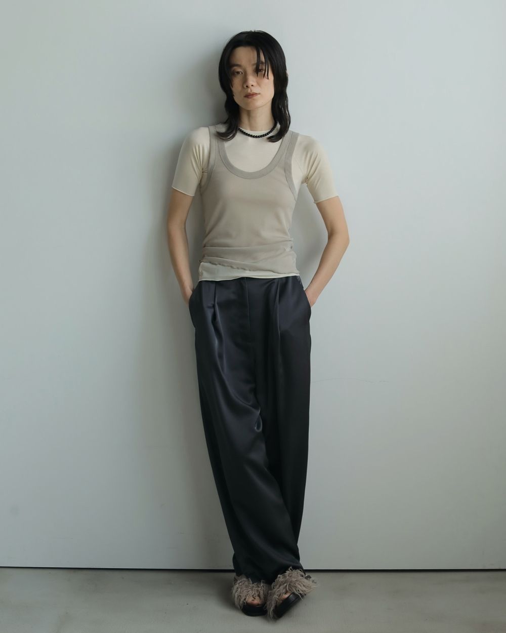 Tulle Tank Top Tulle Tank Top,チュールタンクトップ,62520621,トップス,タンク,タンクトップ,ノースリーブ,ànuke,アンヌーク,lifes,ライフズ,25aw