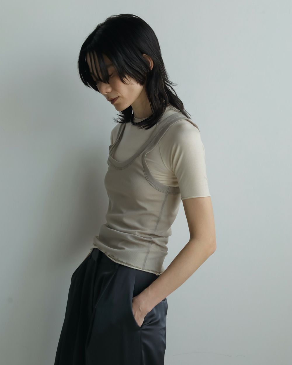 Tulle Tank Top Tulle Tank Top,チュールタンクトップ,62520621,トップス,タンク,タンクトップ,ノースリーブ,ànuke,アンヌーク,lifes,ライフズ,25aw