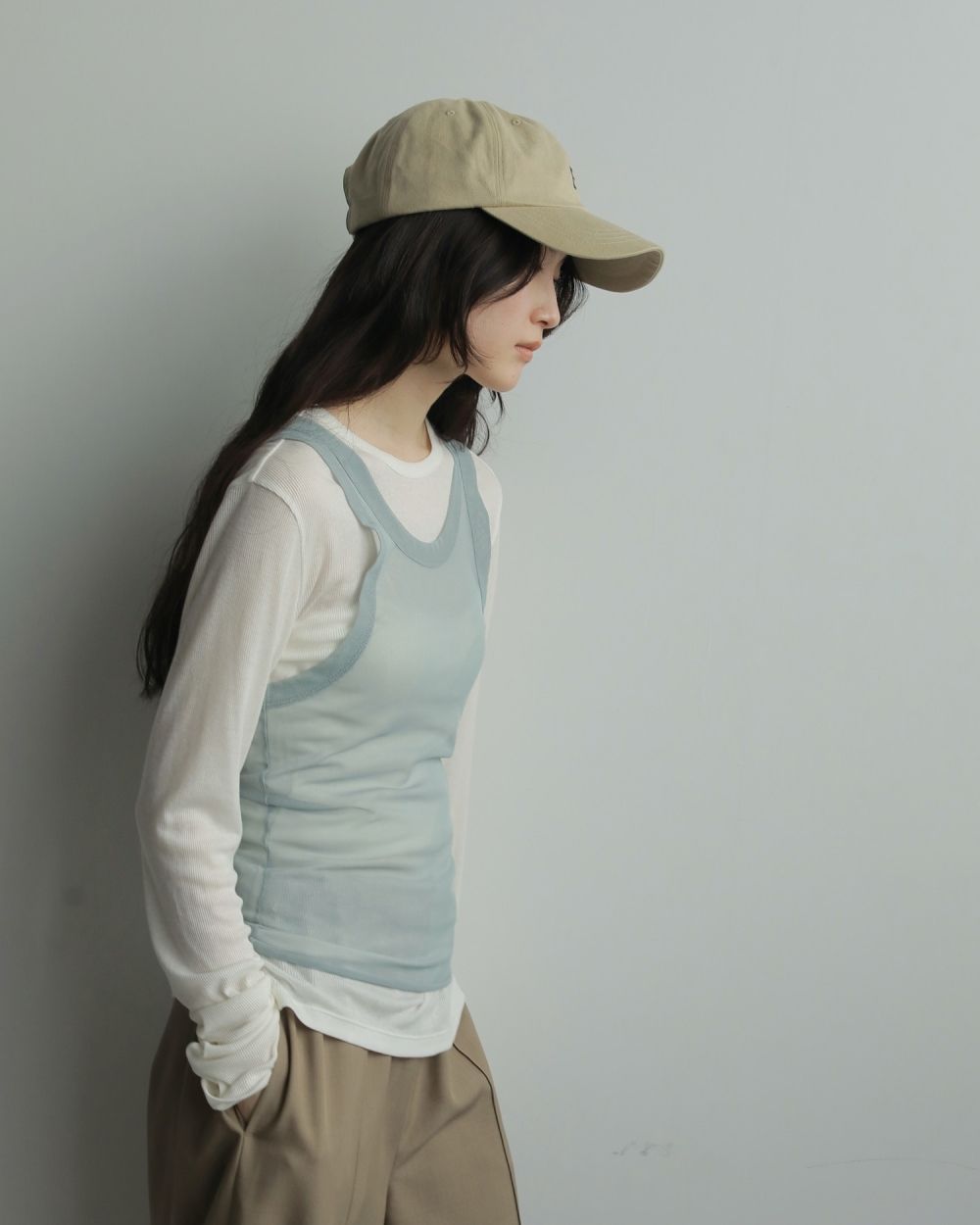 Tulle Tank Top Tulle Tank Top,チュールタンクトップ,62520621,トップス,タンク,タンクトップ,ノースリーブ,ànuke,アンヌーク,lifes,ライフズ,25aw