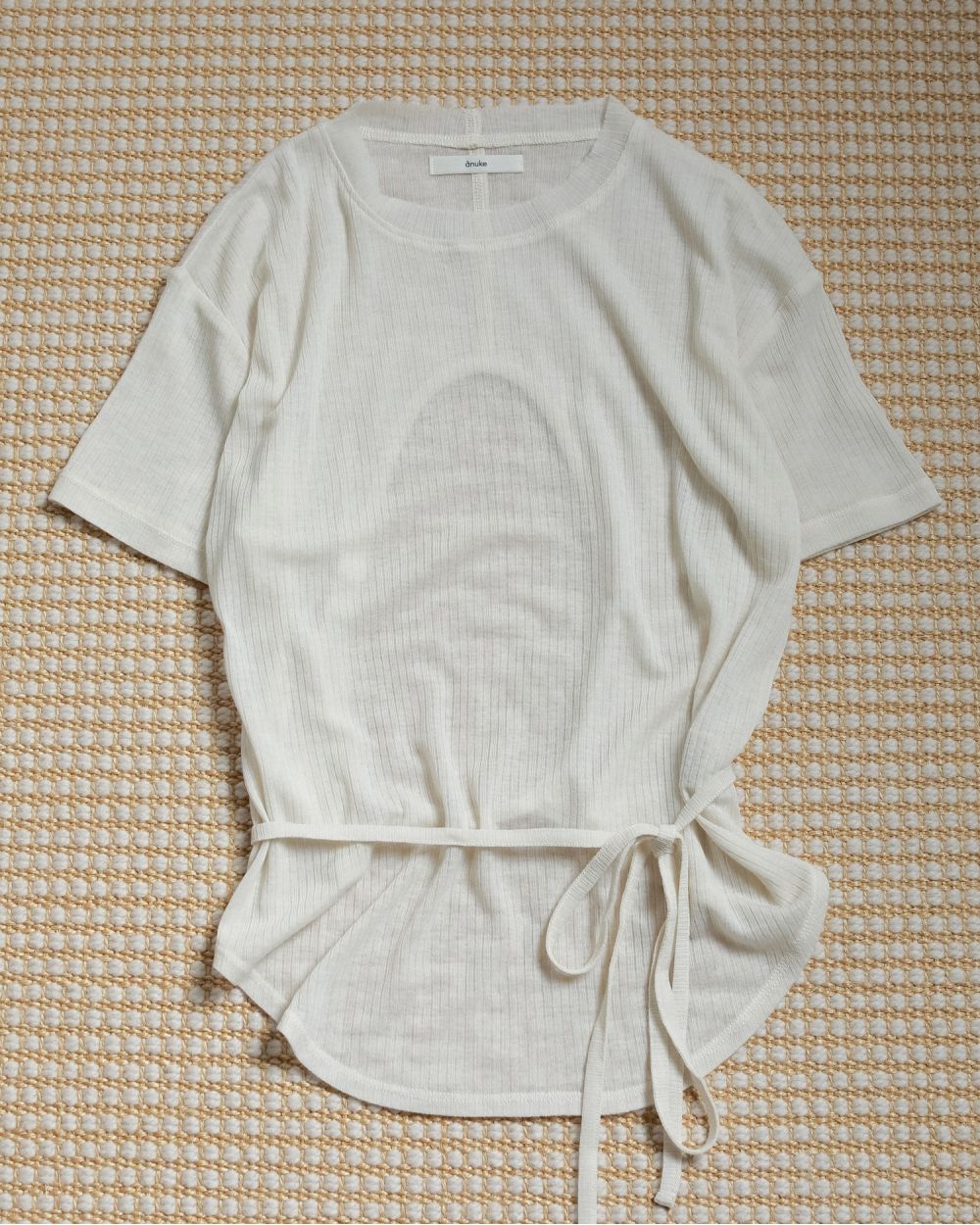 Sheerrib Backopen T-shirts Sheerrib Backopen T-shirts,シアーリブ バックオープン Tシャツ,62520631,トップス,Tシャツ,透け感,シアー,ànuke,アンヌーク,lifes,ライフズ,25aw