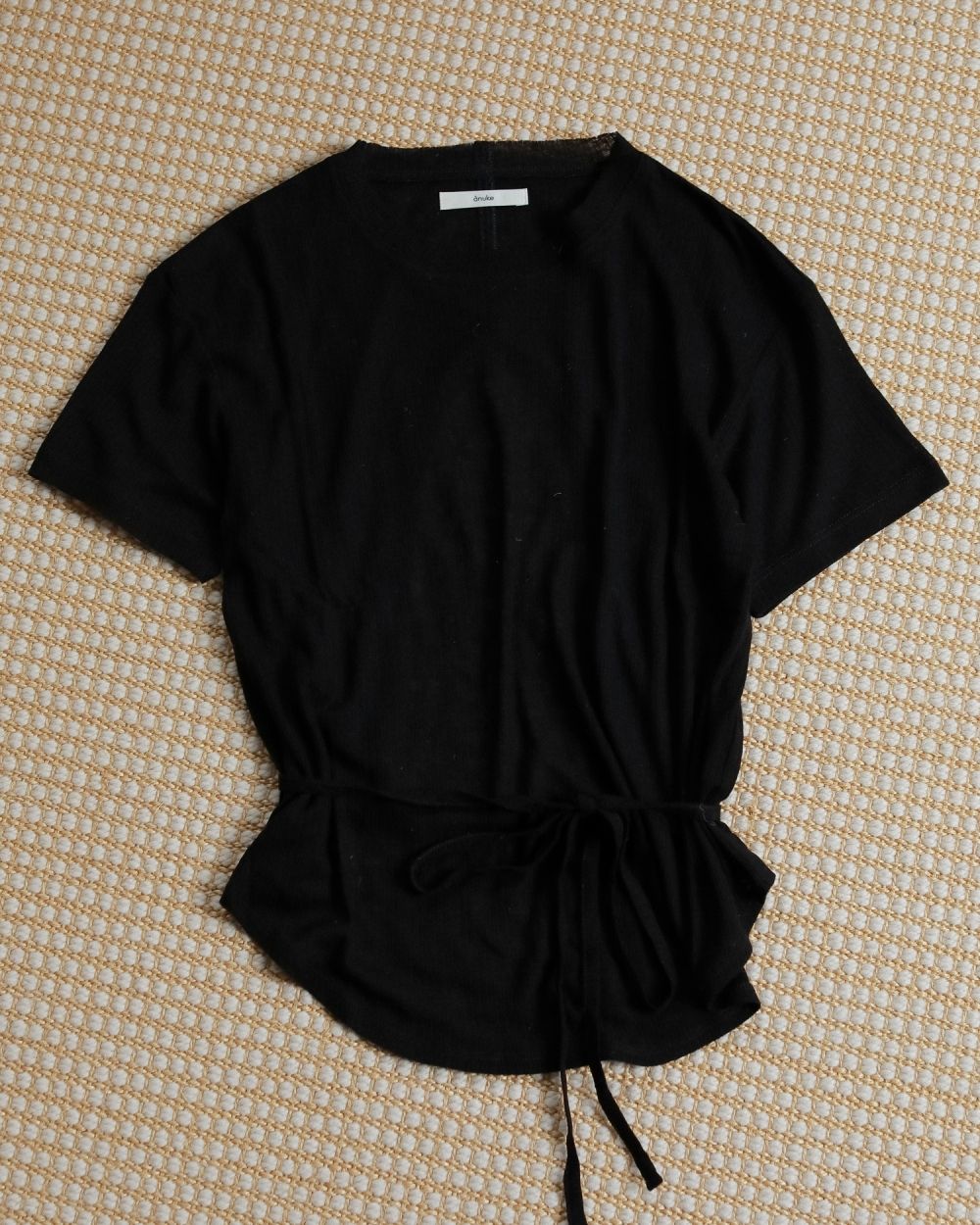 Sheerrib Backopen T-shirts Sheerrib Backopen T-shirts,シアーリブ バックオープン Tシャツ,62520631,トップス,Tシャツ,透け感,シアー,ànuke,アンヌーク,lifes,ライフズ,25aw