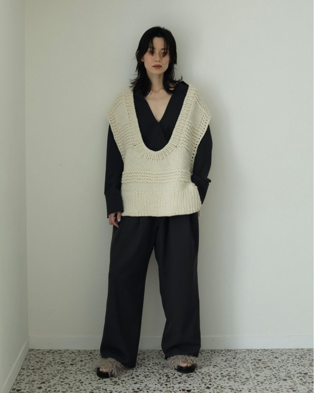 ànuke online store（アンヌーク） / Heather Stretch PantsHeather