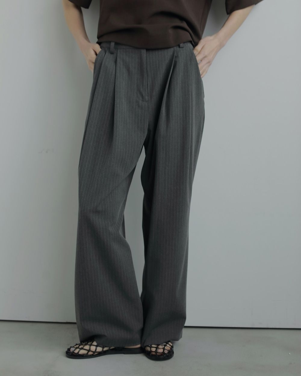 Heather Stretch Pants Heather Stretch Pants,ヘザーストレッチパンツ,62520706,ボトム,パンツ,ストレッチパンツ,ワイドパンツ,ànuke,アンヌーク,lifes,ライフズ,25aw