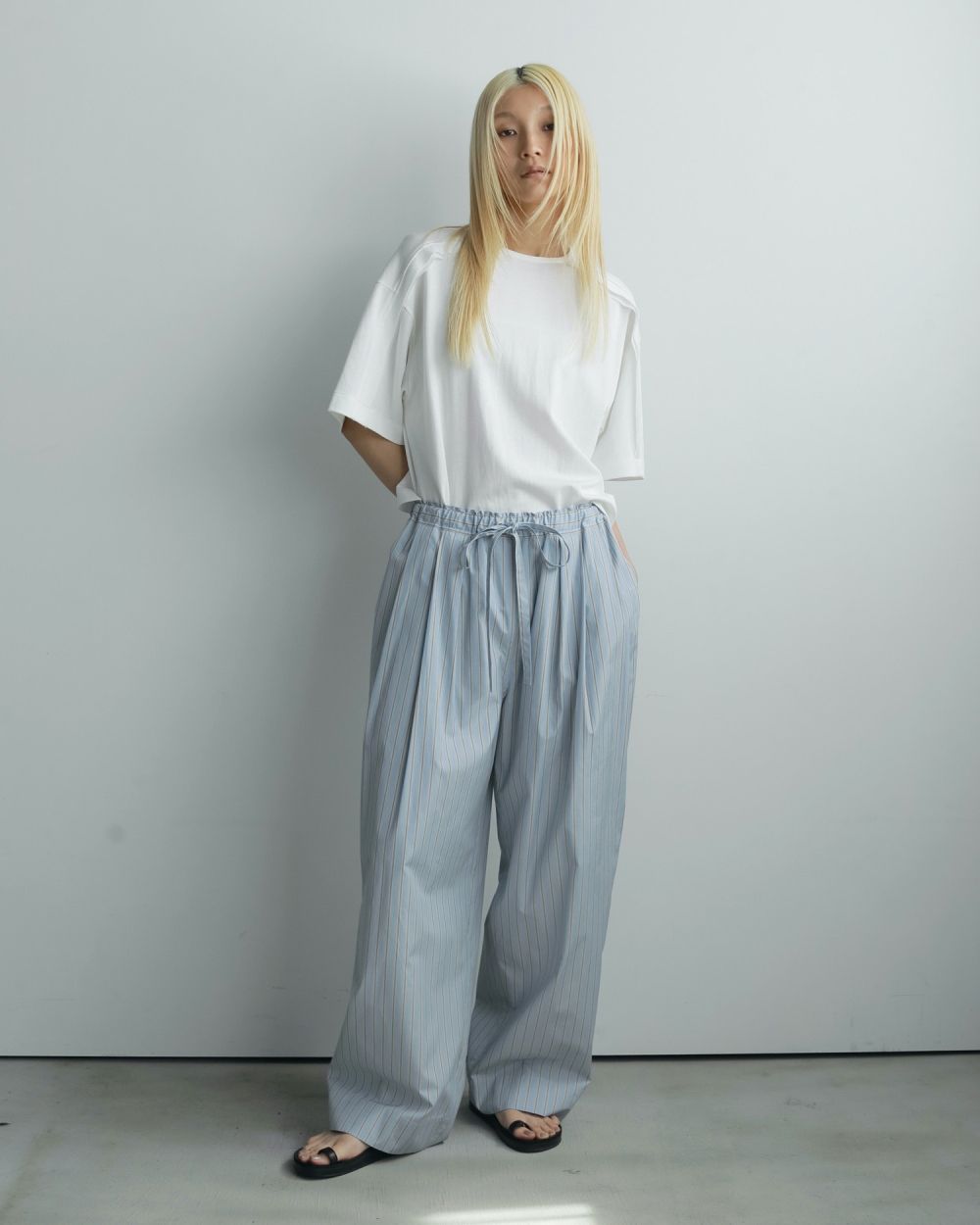 Stripe Rough Pants Stripe Rough Pants,ストライプラフパンツ,62520715,ボトム,パンツ,ストライプ素材,イージーパンツ,ànuke,アンヌーク,lifes,ライフズ,25aw