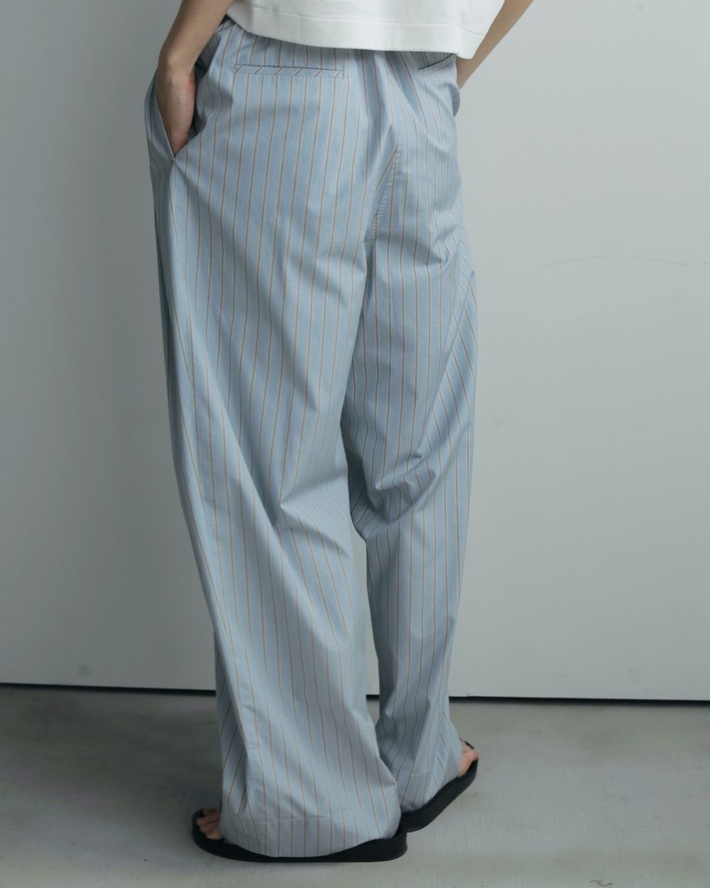 Stripe Rough Pants Stripe Rough Pants,ストライプラフパンツ,62520715,ボトム,パンツ,ストライプ素材,イージーパンツ,ànuke,アンヌーク,lifes,ライフズ,25aw