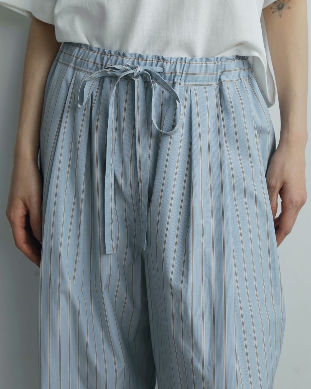 Stripe Rough Pants Stripe Rough Pants,ストライプラフパンツ,62520715,ボトム,パンツ,ストライプ素材,イージーパンツ,ànuke,アンヌーク,lifes,ライフズ,25aw